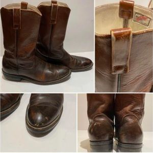 RED WING DISTRESSED COWBOY BOOTS SZ 9.5